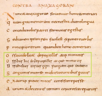 Leiden UB, VLF 30, Lucretius' De Rerum Natura, f. 21v